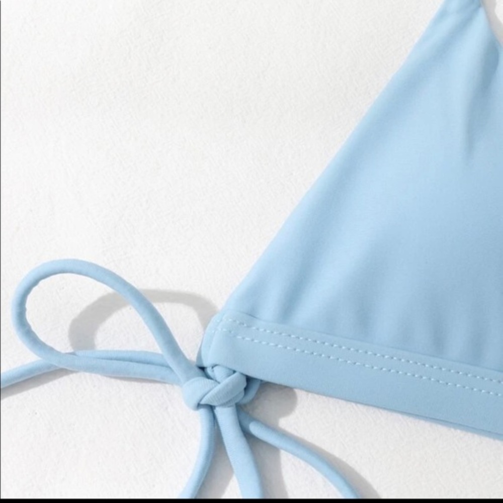 NWOT 3 Piece Baby Blue Bikini Set - Picture 5 of 10